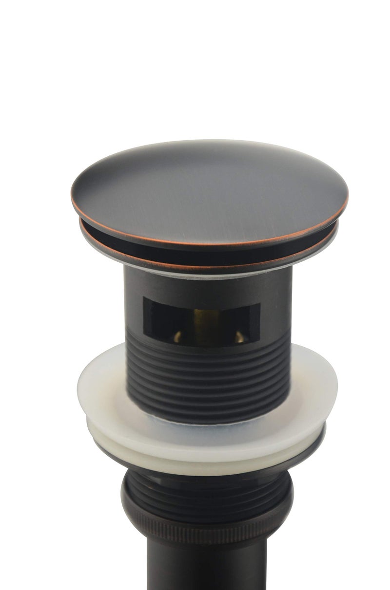 Purelux Bathroom Faucet Vessel or Vanity Sink Spring Pop Up Drain Stopper with Overflow, Oil Rubbed Bronze, Fits 1-3/4" Drain Hole - Image 1